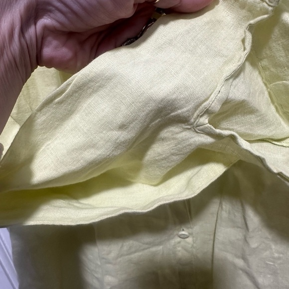 Eileen Fisher Irish Linen Button Down Top Size Medium Oversized Lagenlook - Picture 5 of 6